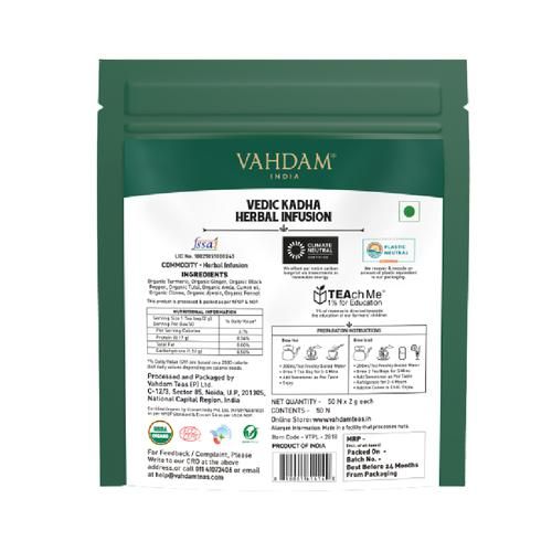 Vahdam  Vedic Kadha Herbal Tea - Supports Immune Function,  2 g (50 Bags x 2 g Each) -2.webp